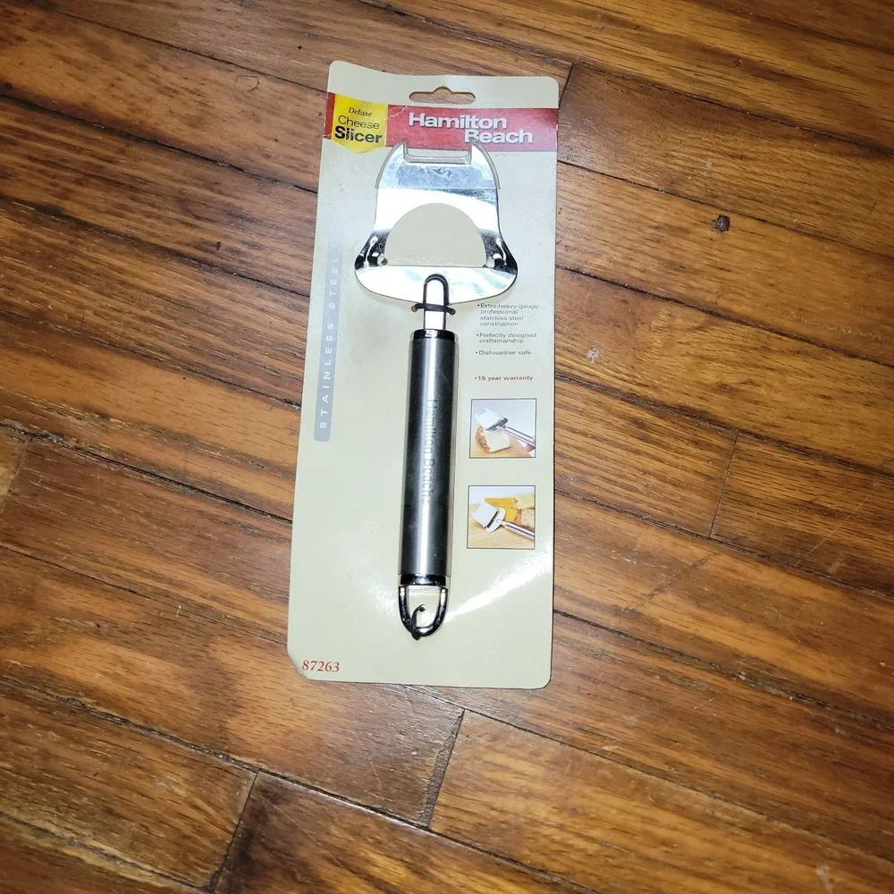 Genuine Hamilton‎ Beach Black Stainless Cheese  Slicer No Slip Grip New